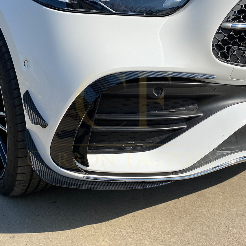 Gloss Black Front Canards for Mercedes Benz W206 C Class 22-Present - Carbon Factory