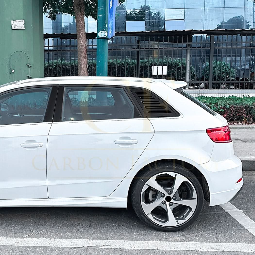 Gloss Black Window Louver Vents for Audi A3 8V S3 Hatchback 13-20 - Carbon Factory