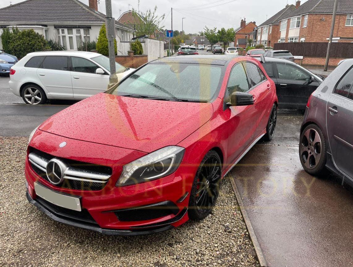 A45 AMG Gloss Black Canards (6 Pieces) for Mercedes Benz W176 A Class 12-15-Carbon Factory