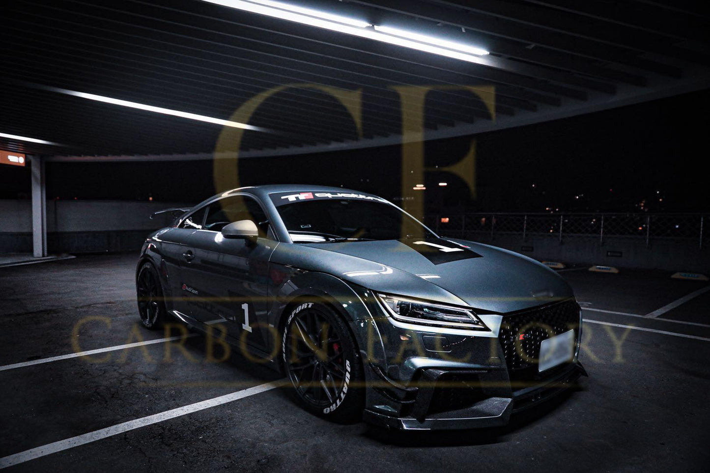AB Style Carbon Fibre Front Splitter for Audi 8S TTRS MK3 15-18-Carbon Factory