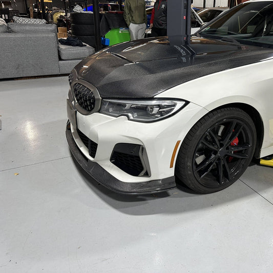 AC Style Carbon Fibre Front Splitter for BMW G20 3 Series Pre-LCI M Sport 19-22-Carbon Factory