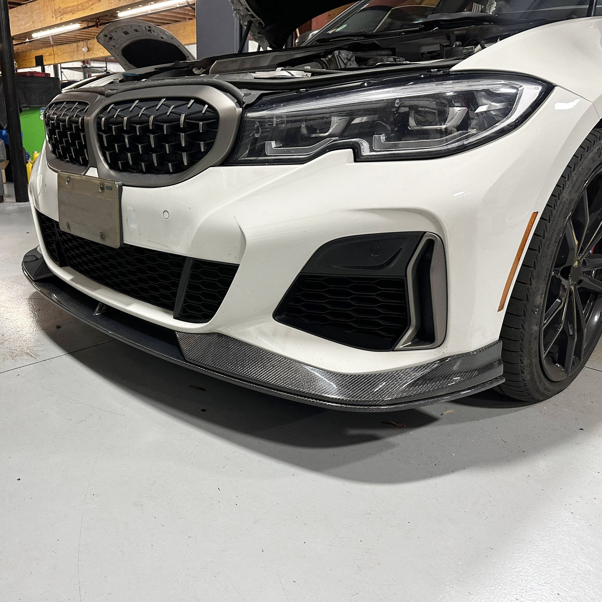 AC Style Carbon Fibre Front Splitter for BMW G20 3 Series Pre-LCI M Sport 19-22-Carbon Factory