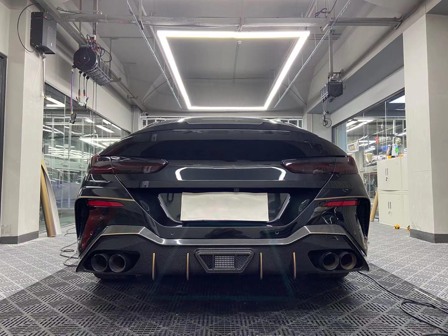 AC Style Carbon Fibre Rear Diffuser for BMW G16 8 Series 4 Door 18-Present-Carbon Factory