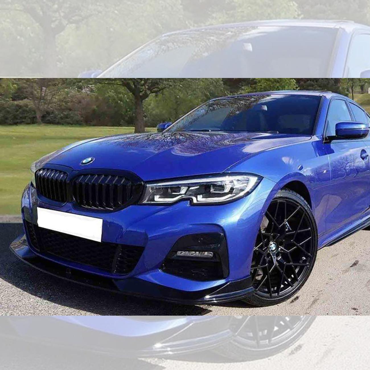 AC Style Gloss Black Front Splitter for BMW 3 Series G20 G21 Pre-LCI 19-22-Carbon Factory
