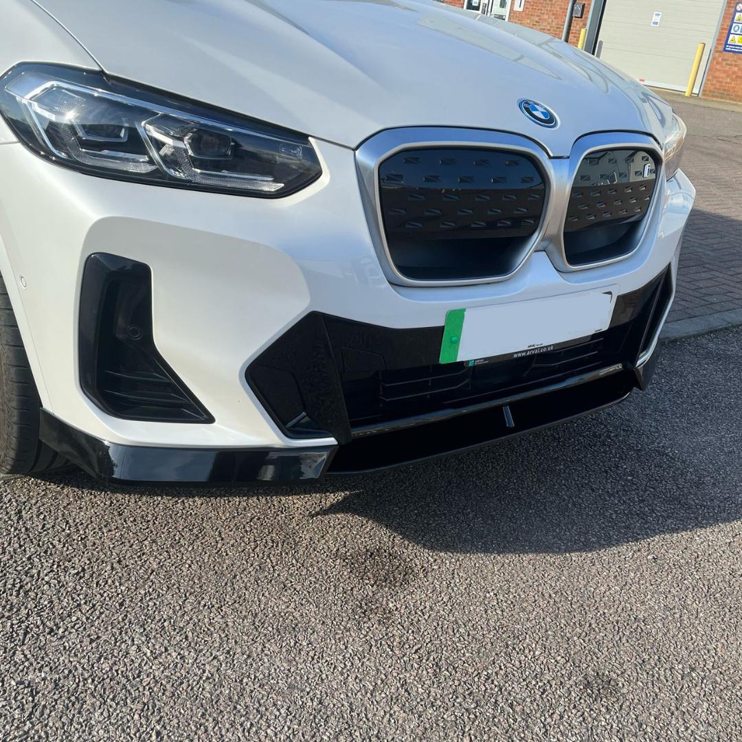 AC Style Gloss Black Front Splitter for BMW G01 X3 IX3 G02 X4 LCI 22-25-Carbon Factory