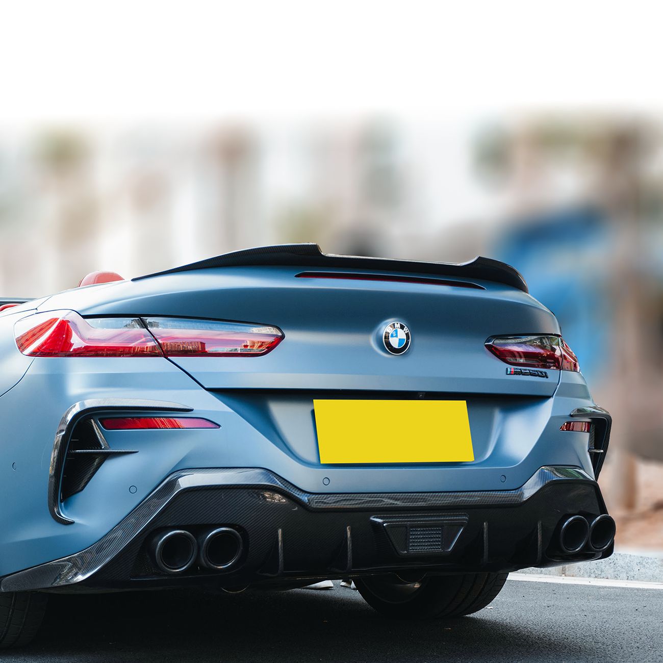 AC Style Pre-Preg Carbon Fibre Boot Spoiler for BMW G14 8 Series F91 M8 Convertible 18-Present-Carbon Factory