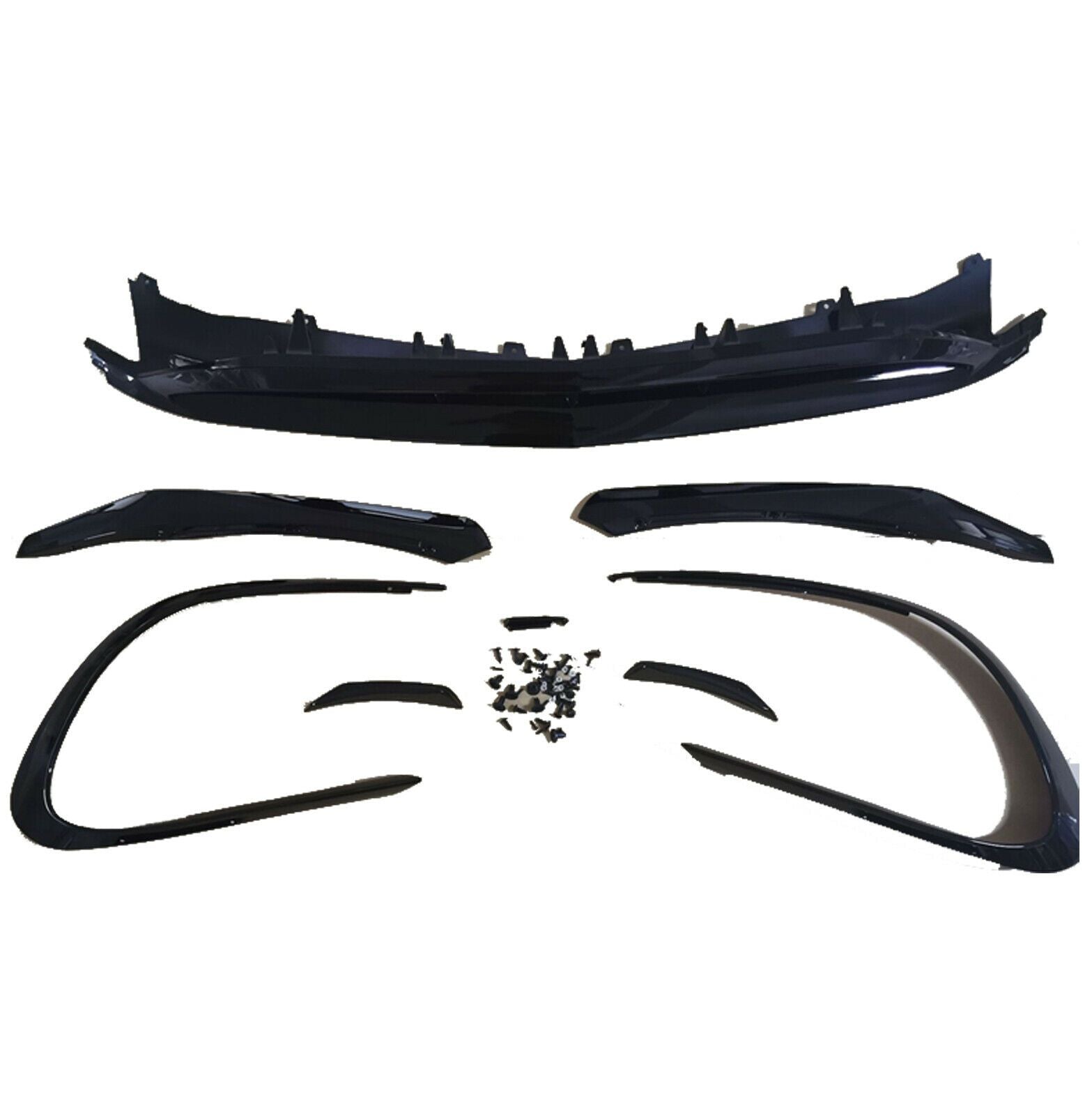 AMG Gloss Black Canards Winglets Splitter (8 Pieces) for Mercedes Benz W176 A Class 16-18-Carbon Factory