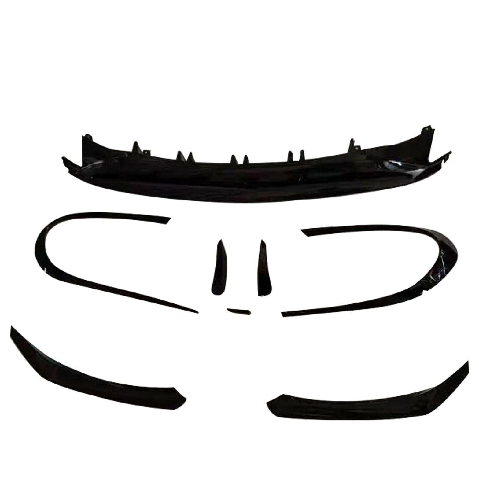 AMG Gloss Black Canards Winglets Splitter (8 Pieces) for Mercedes Benz W176 A Class 16-18-Carbon Factory