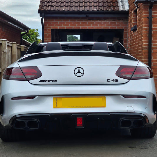 AMG Style Carbon Fibre Boot Spoiler for Mercedes Benz A205 C Class Convertible 15-21-Carbon Factory