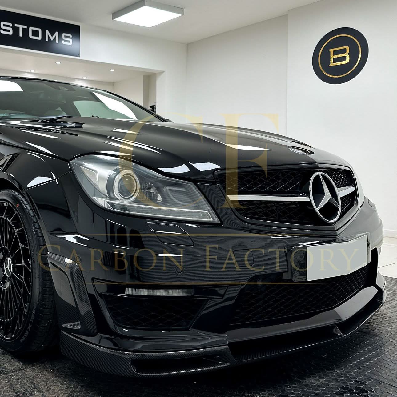 AMG Style Carbon Fibre Front Splitter for Mercedes Benz W204 C63 Facelift 12-14 - Carbon Factory