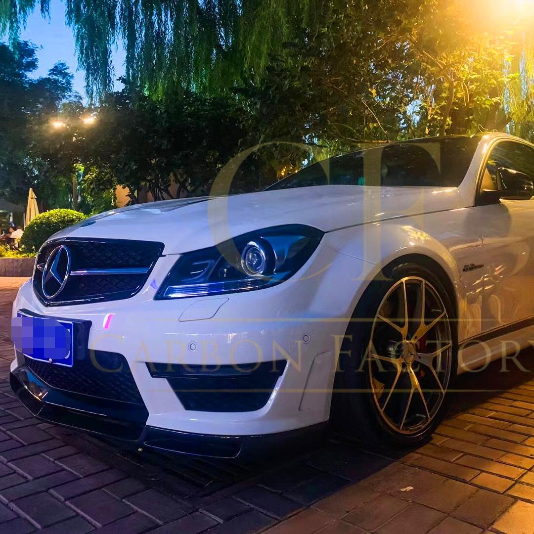AMG Style Carbon Fibre Front Splitter for Mercedes Benz W204 C63 Facelift 12-14 - Carbon Factory