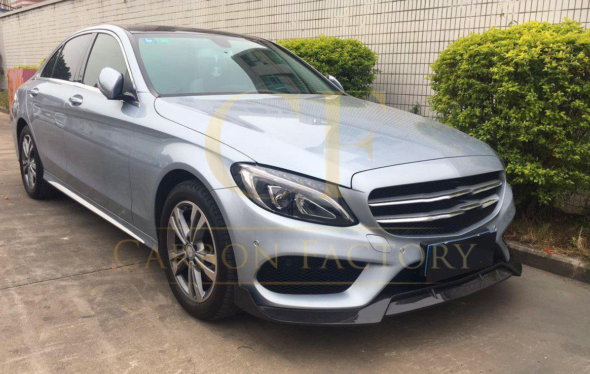 AMG Style Carbon Fibre Front Splitter for Mercedes Benz W205 C Class 15-18-Carbon Factory