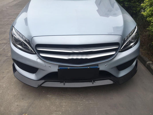AMG Style Carbon Fibre Front Splitter for Mercedes Benz W205 C Class 15-18-Carbon Factory