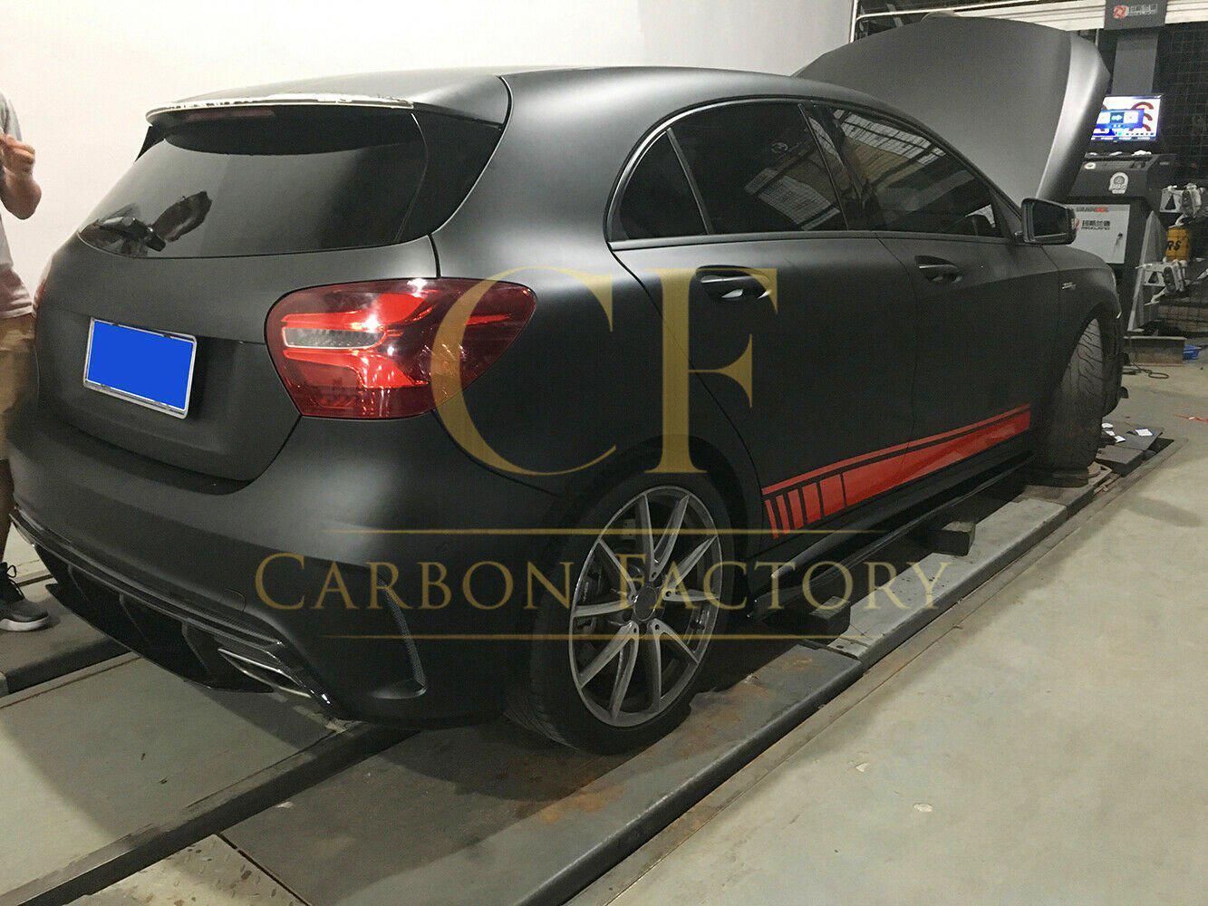 AMG Style Carbon Fibre Rear Diffuser for Mercedes Benz W176 A Class 13-18-Carbon Factory
