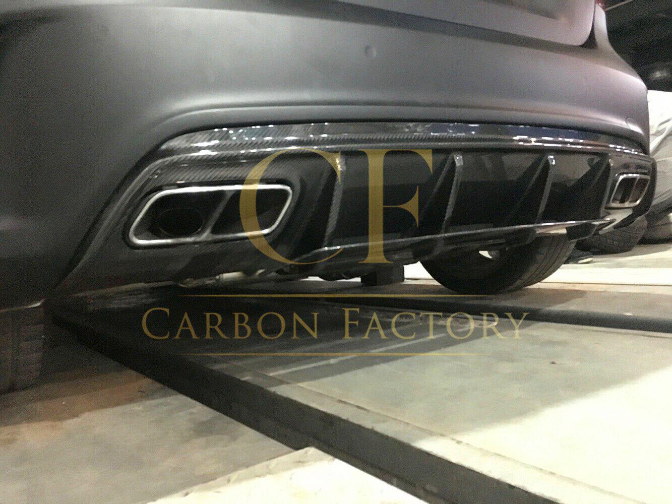 AMG Style Carbon Fibre Rear Diffuser for Mercedes Benz W176 A Class 13-18-Carbon Factory