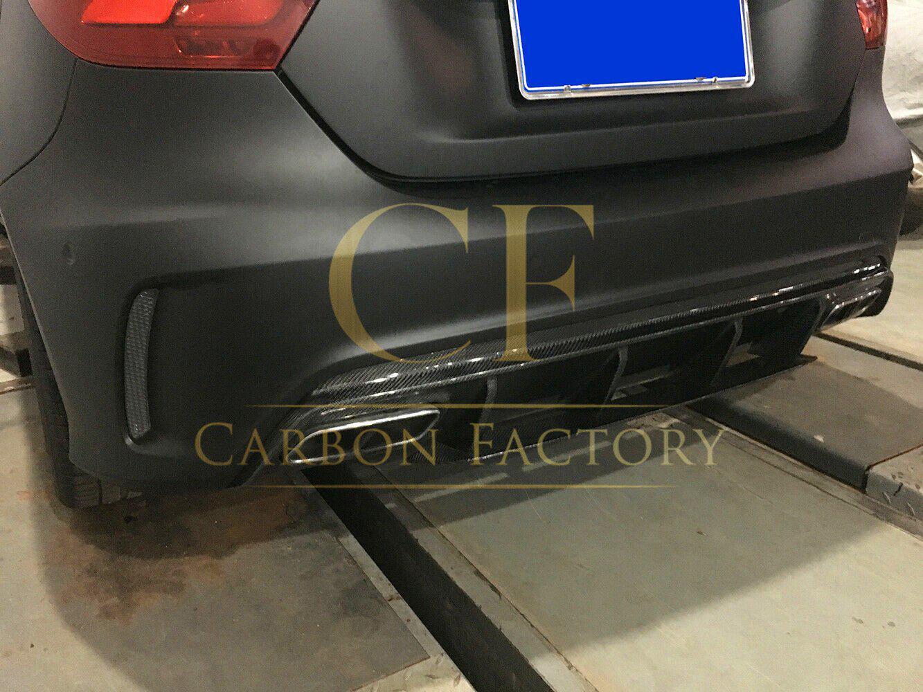AMG Style Carbon Fibre Rear Diffuser for Mercedes Benz W176 A Class 13-18-Carbon Factory