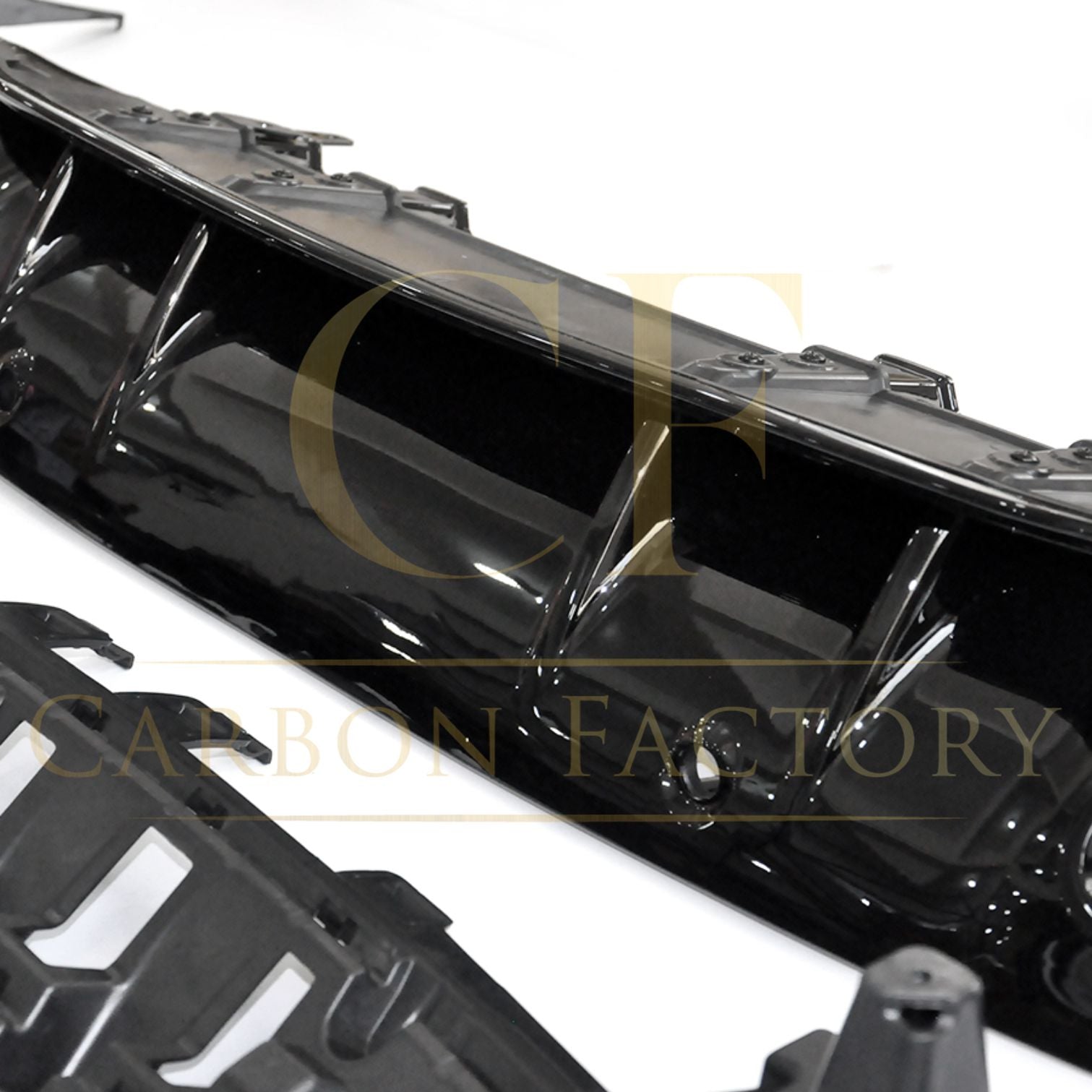 AMG Style Gloss Black Rear Diffuser & Exhaust Tips for Mercedes Benz W205 C Class & C63 Coupe 15-21-Carbon Factory