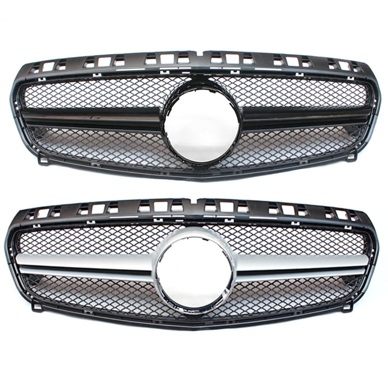 AMG Style Silver Front Grille for Mercedes Benz W176 A Class 12-15-Carbon Factory