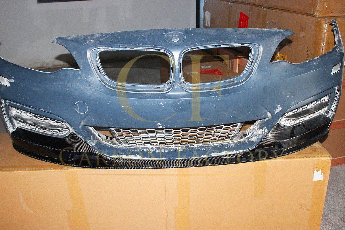 AP Style Carbon Fibre Front Splitter for BMW F22 2 Series M Sport 14-21-Carbon Factory