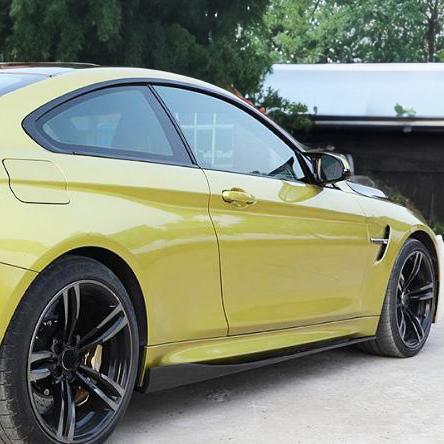 AP Style Carbon Fibre Side Skirt Extension for BMW F82 F83 M4 14-20-Carbon Factory