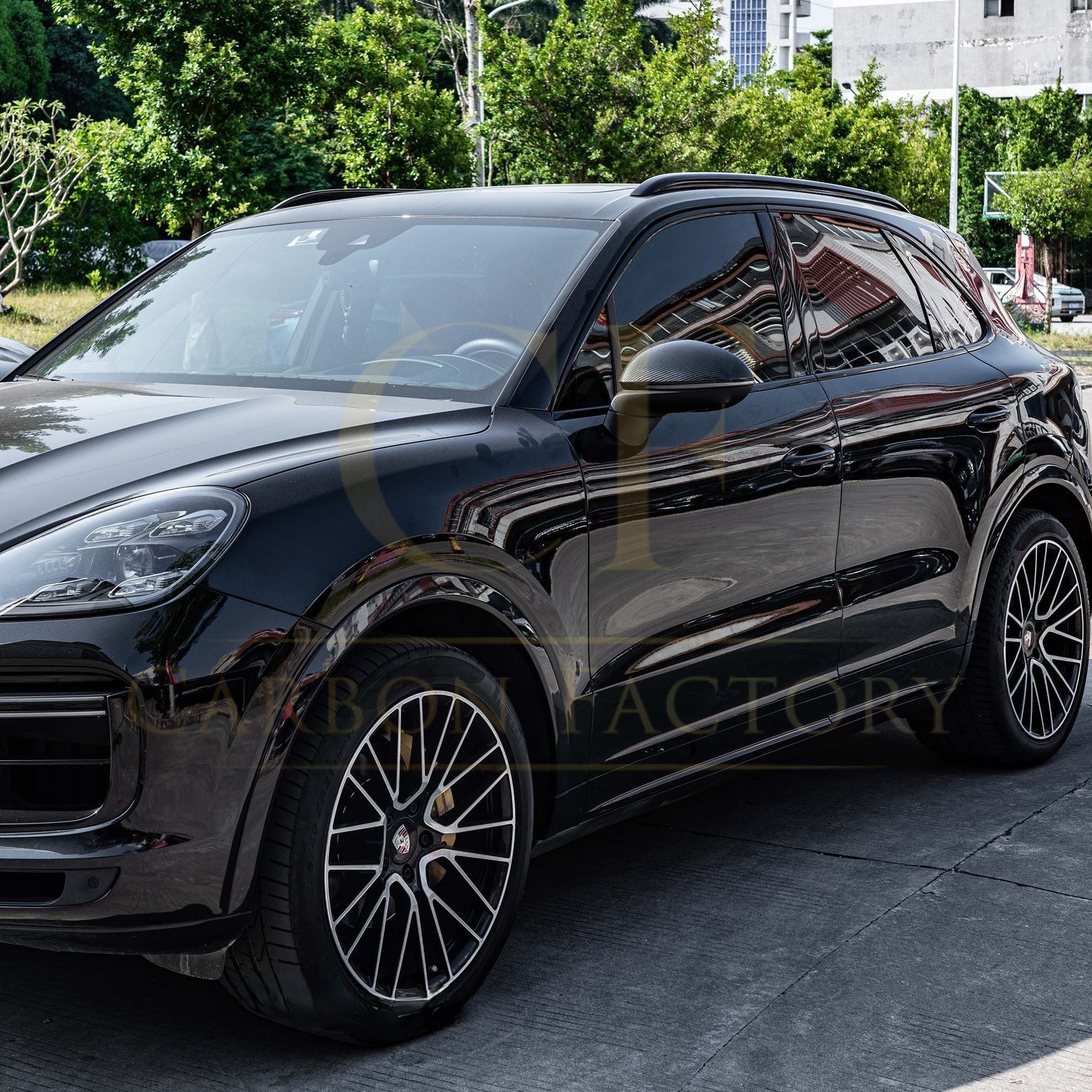 Pre-Preg Carbon Fibre Mirror Covers for Porsche Caynne 9ya 17-Present LHD - Carbon Factory