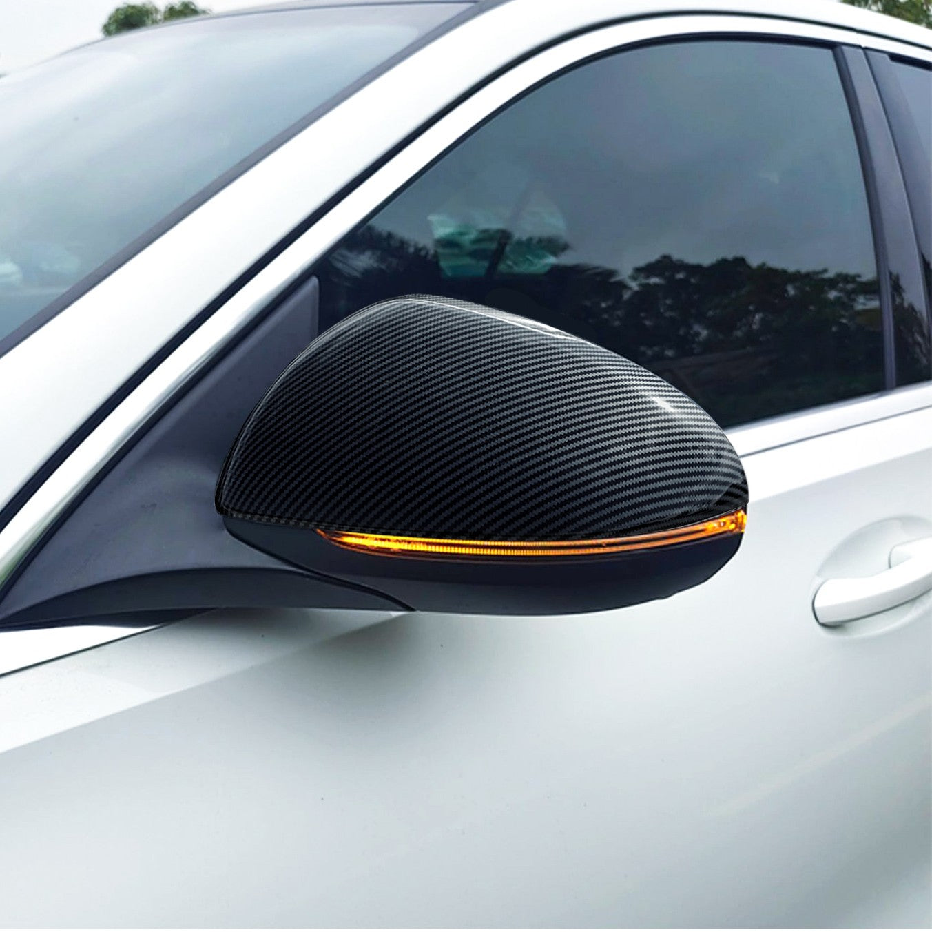 OEM Style Pre-Preg Carbon Fibre Replacement Mirror Covers for Mercedes Benz W206 C Class W223 S Class 21-Present - Carbon Factory