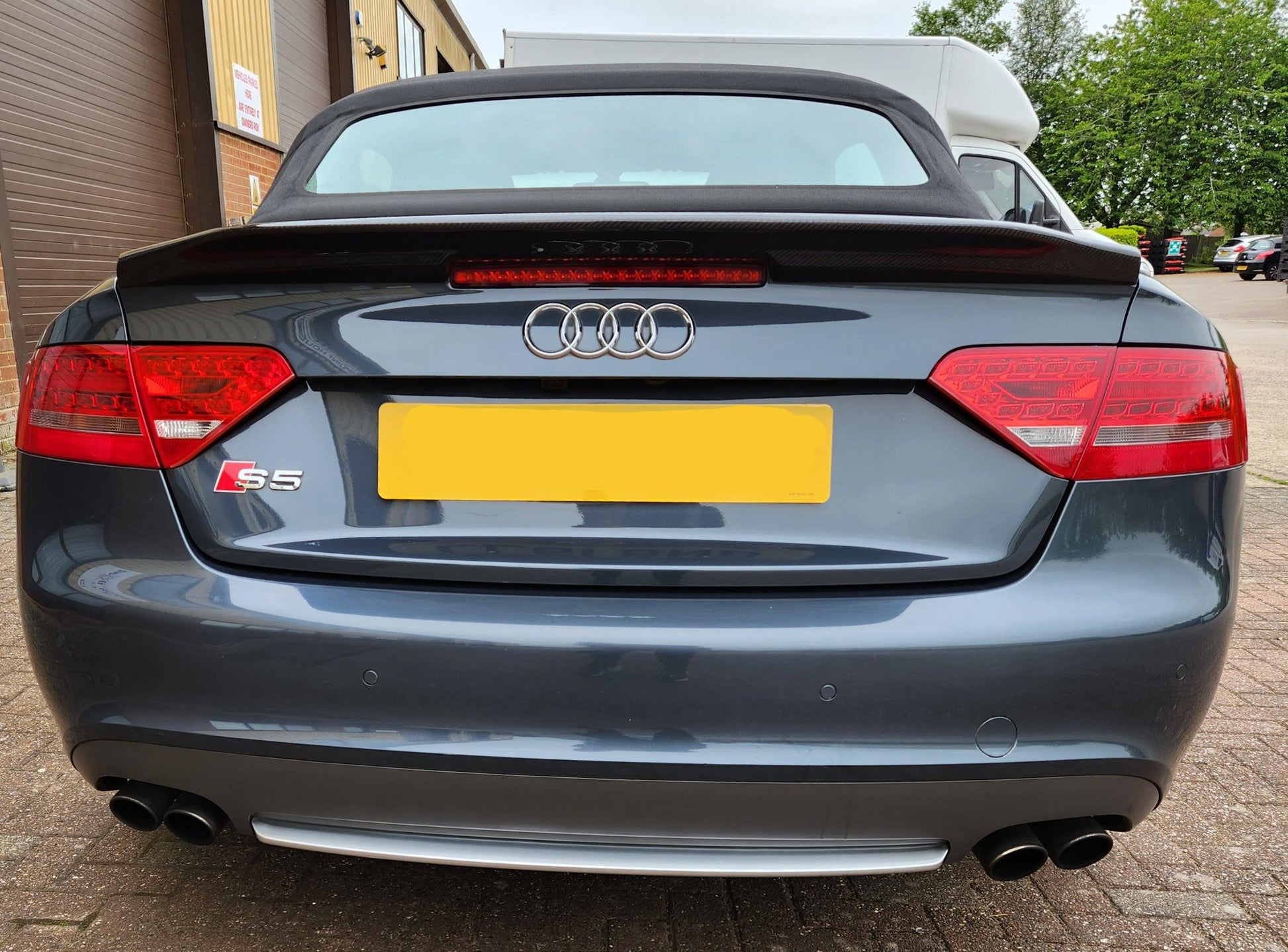 B Style Carbon Fibre Boot Spoiler for Audi B8 B8.5 A5 S5 Convertible 07-16-Carbon Factory