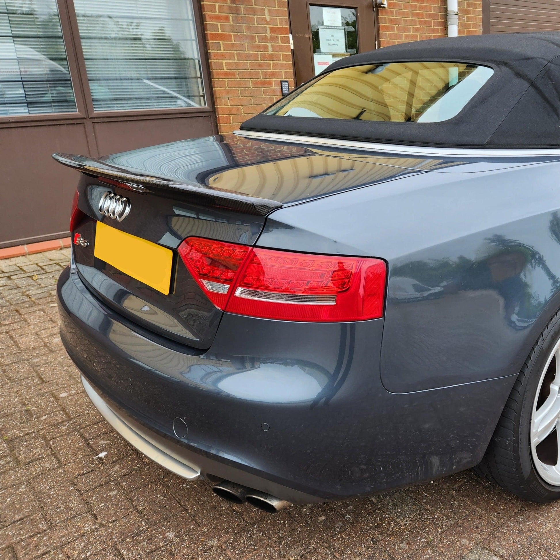 B Style Carbon Fibre Boot Spoiler for Audi B8 B8.5 A5 S5 Convertible 07-16-Carbon Factory