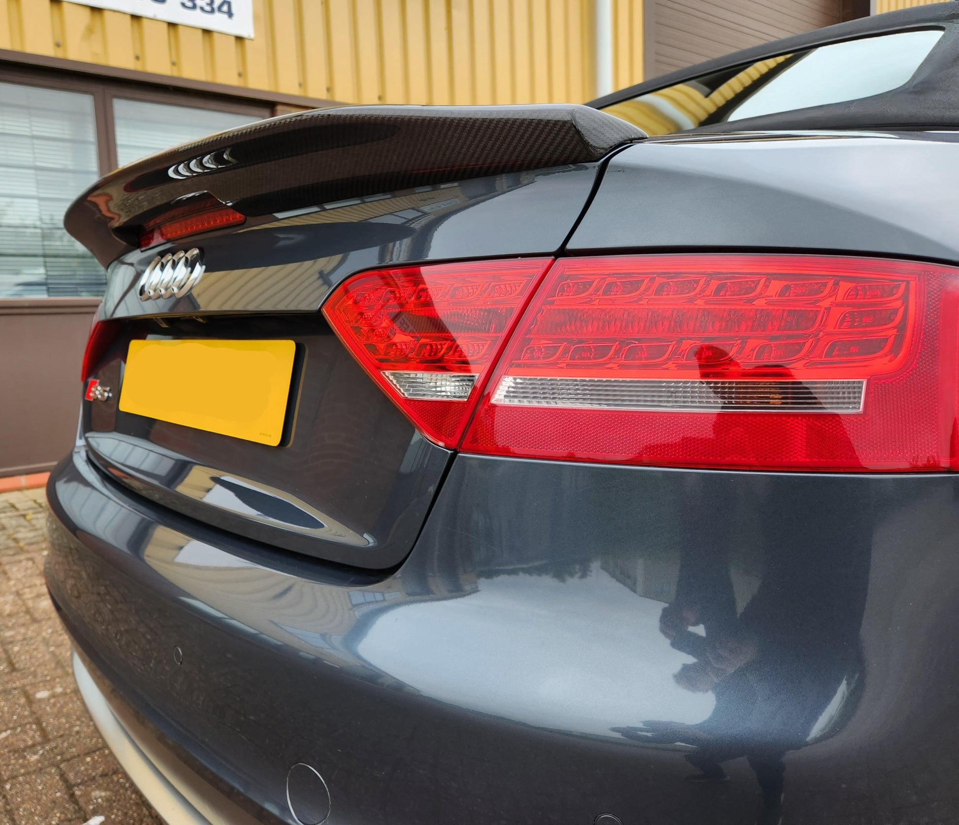 B Style Carbon Fibre Boot Spoiler for Audi B8 B8.5 A5 S5 Convertible 07-16-Carbon Factory