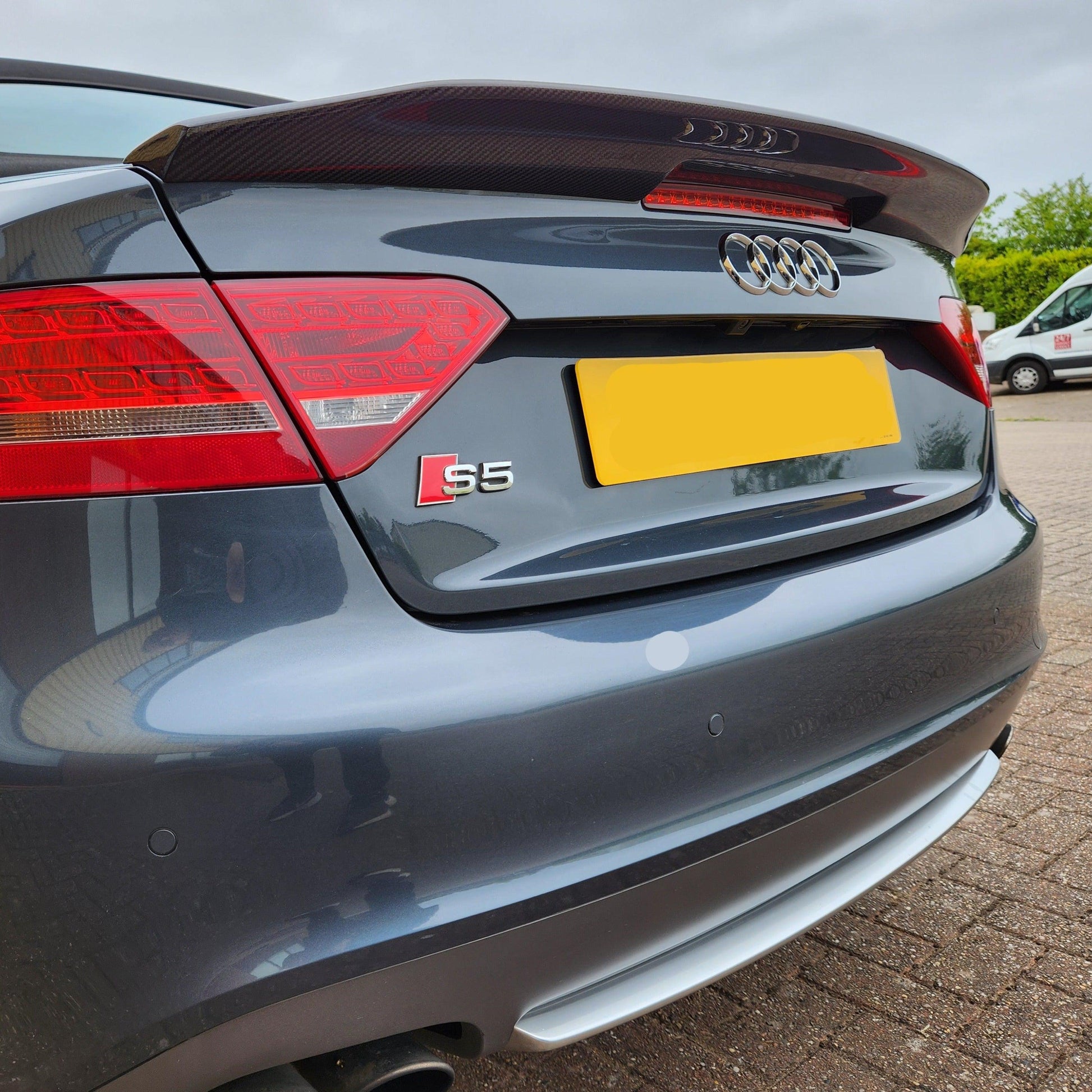 B Style Carbon Fibre Boot Spoiler for Audi B8 B8.5 A5 S5 Convertible 07-16-Carbon Factory
