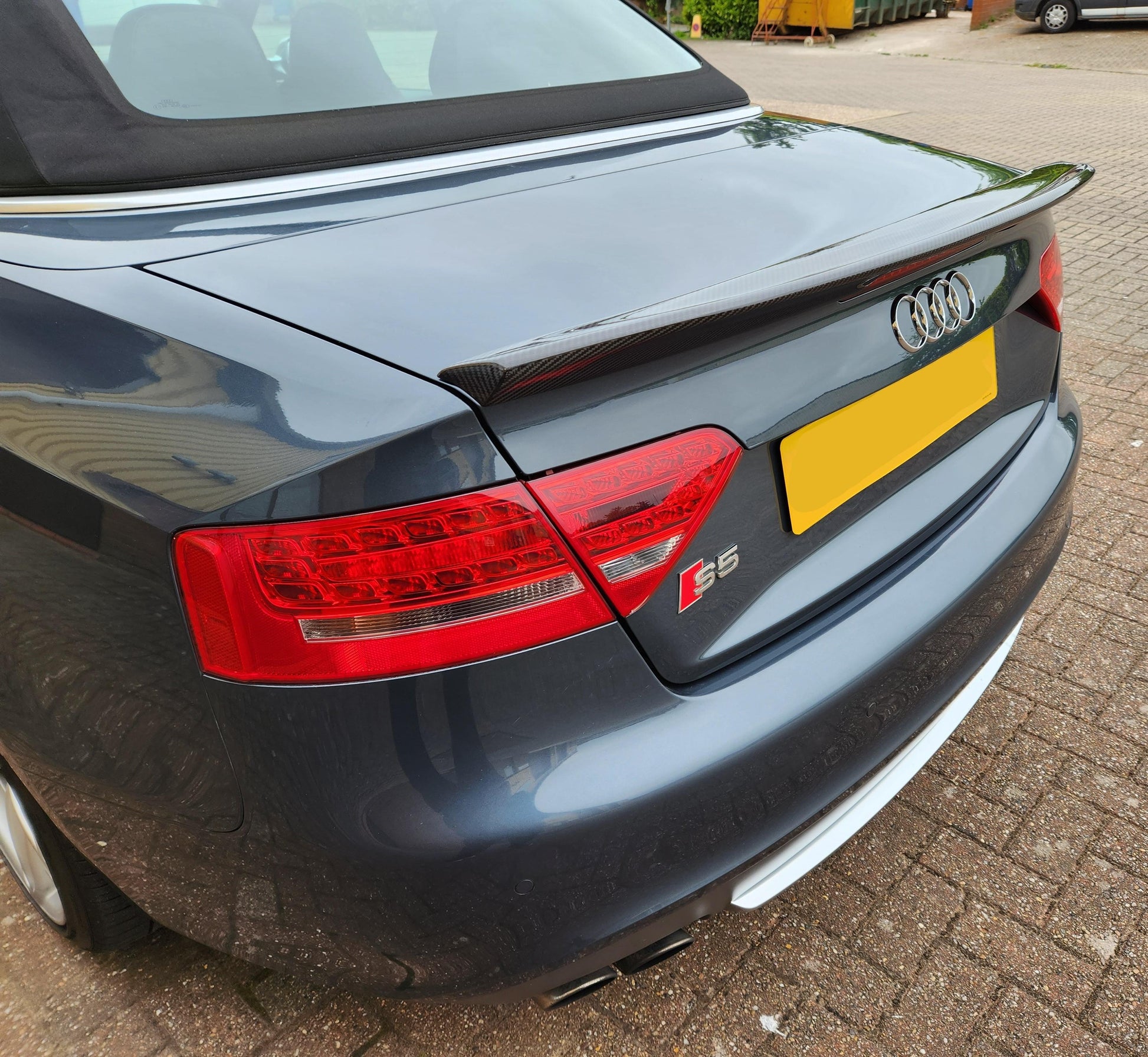 B Style Carbon Fibre Boot Spoiler for Audi B8 B8.5 A5 S5 Convertible 07-16-Carbon Factory