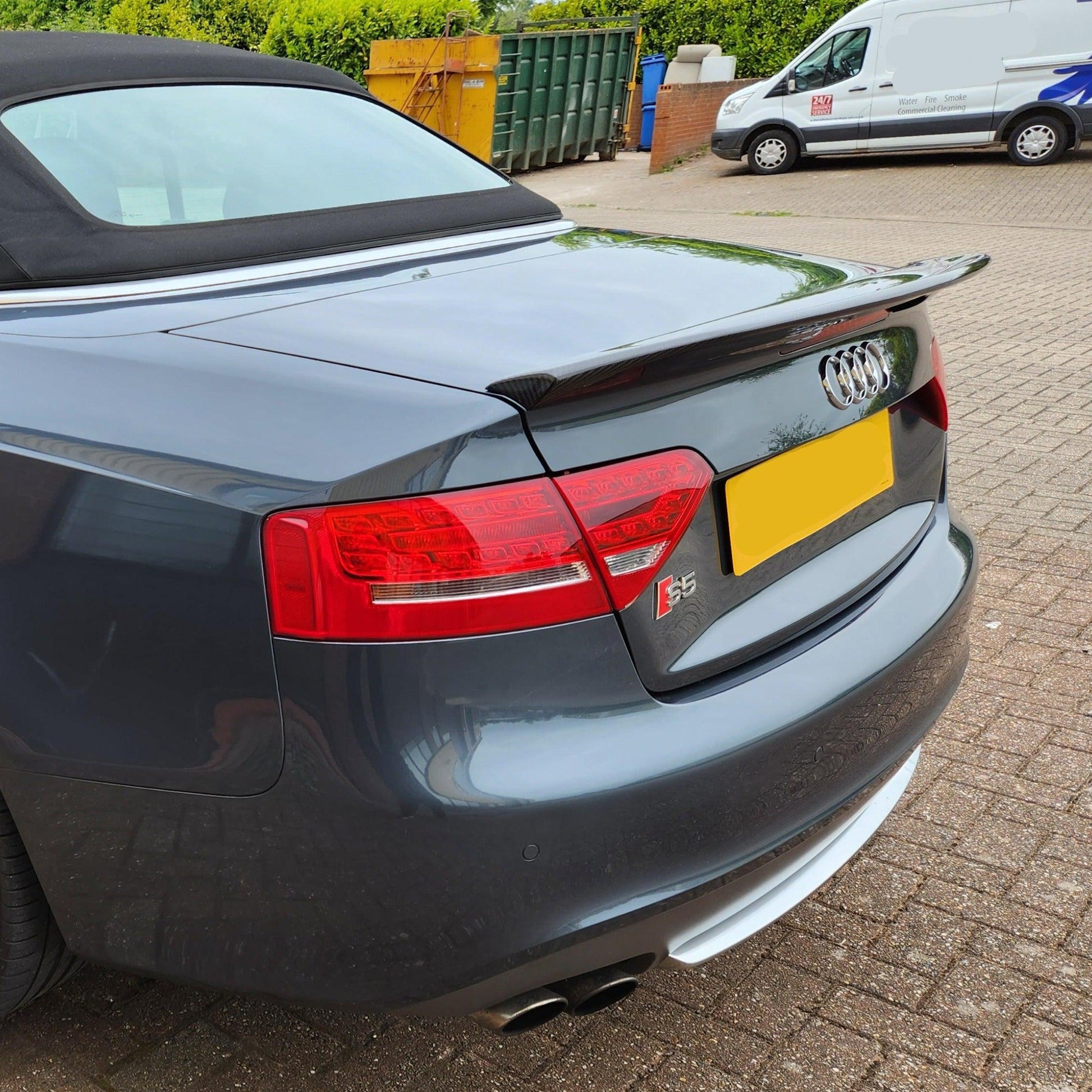 B Style Carbon Fibre Boot Spoiler for Audi B8 B8.5 A5 S5 Convertible 07-16-Carbon Factory