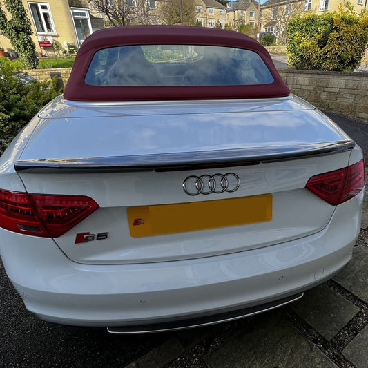 B Style Carbon Fibre Boot Spoiler for Audi B8 B8.5 A5 S5 Convertible 07-16-Carbon Factory