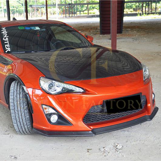 BM Style Carbon Fibre Front Splitter for Toyota GT86 13-16-Carbon Factory