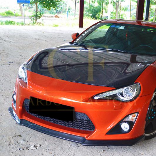 BM Style Carbon Fibre Front Splitter for Toyota GT86 13-16-Carbon Factory