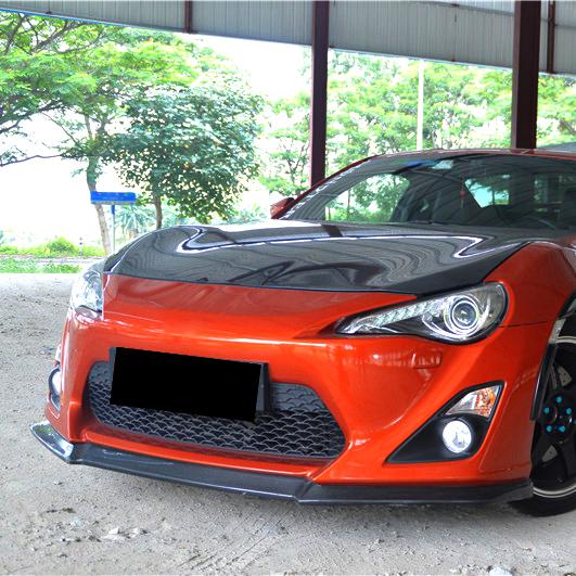 BM Style Carbon Fibre Front Splitter for Toyota GT86 13-16-Carbon Factory