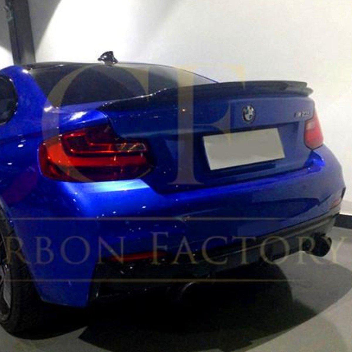 BMW 2 Series F22 F87 M2 Exotics Style Carbon Fibre Boot Spoiler 13-21-Carbon Factory