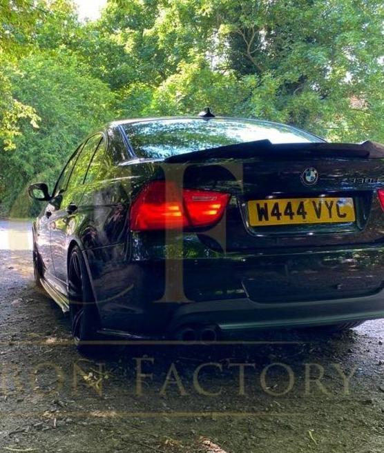 BMW 3 Series E90 Saloon inc M3 V Style Pre-preg Carbon Fibre Boot Spoiler 07-13-Carbon Factory
