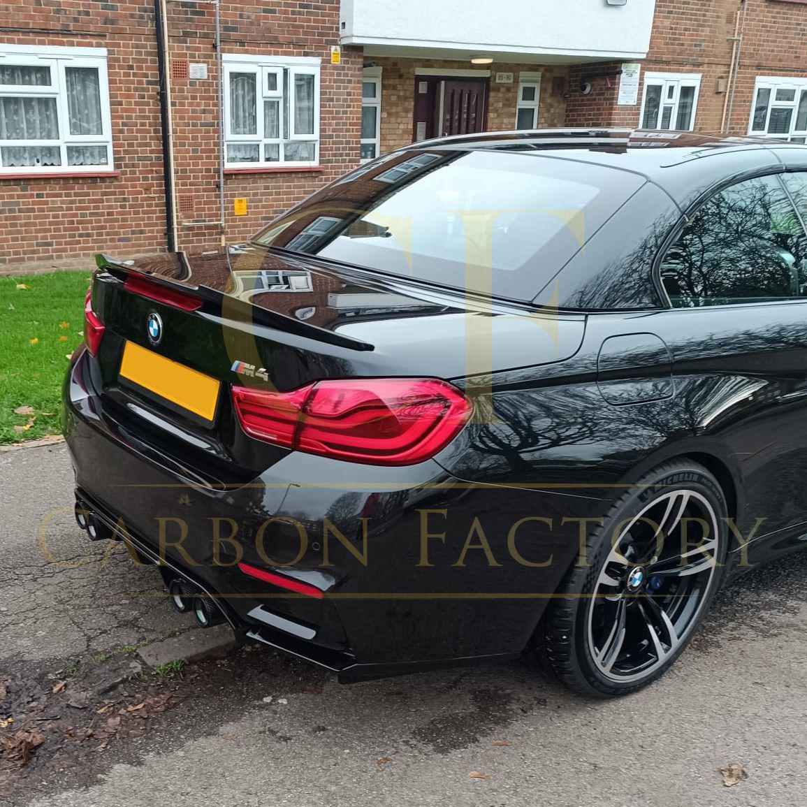 BMW 4 Series F33 Convertible inc F83 M4 M4 V Style Gloss Black Boot Spoiler 14-20-Carbon Factory