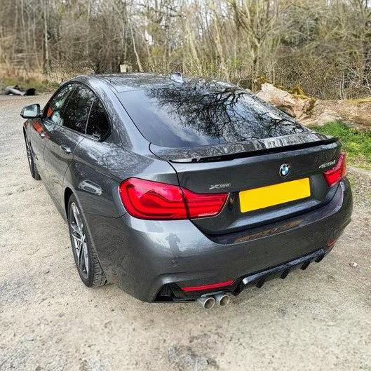 BMW 4 Series F36 Gran Coupe M Performance Style Gloss Black Boot Spoiler 14-20-Carbon Factory