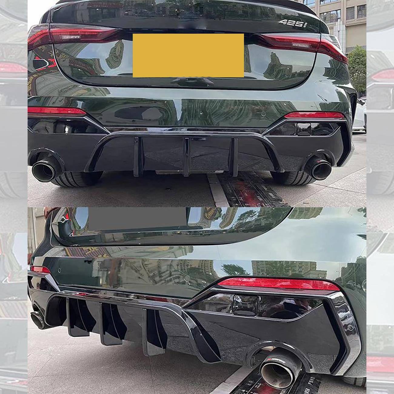 BMW 4 Series G22 G23 Gloss Black M Performance Style Rear Diffuser 20-Present-Carbon Factory