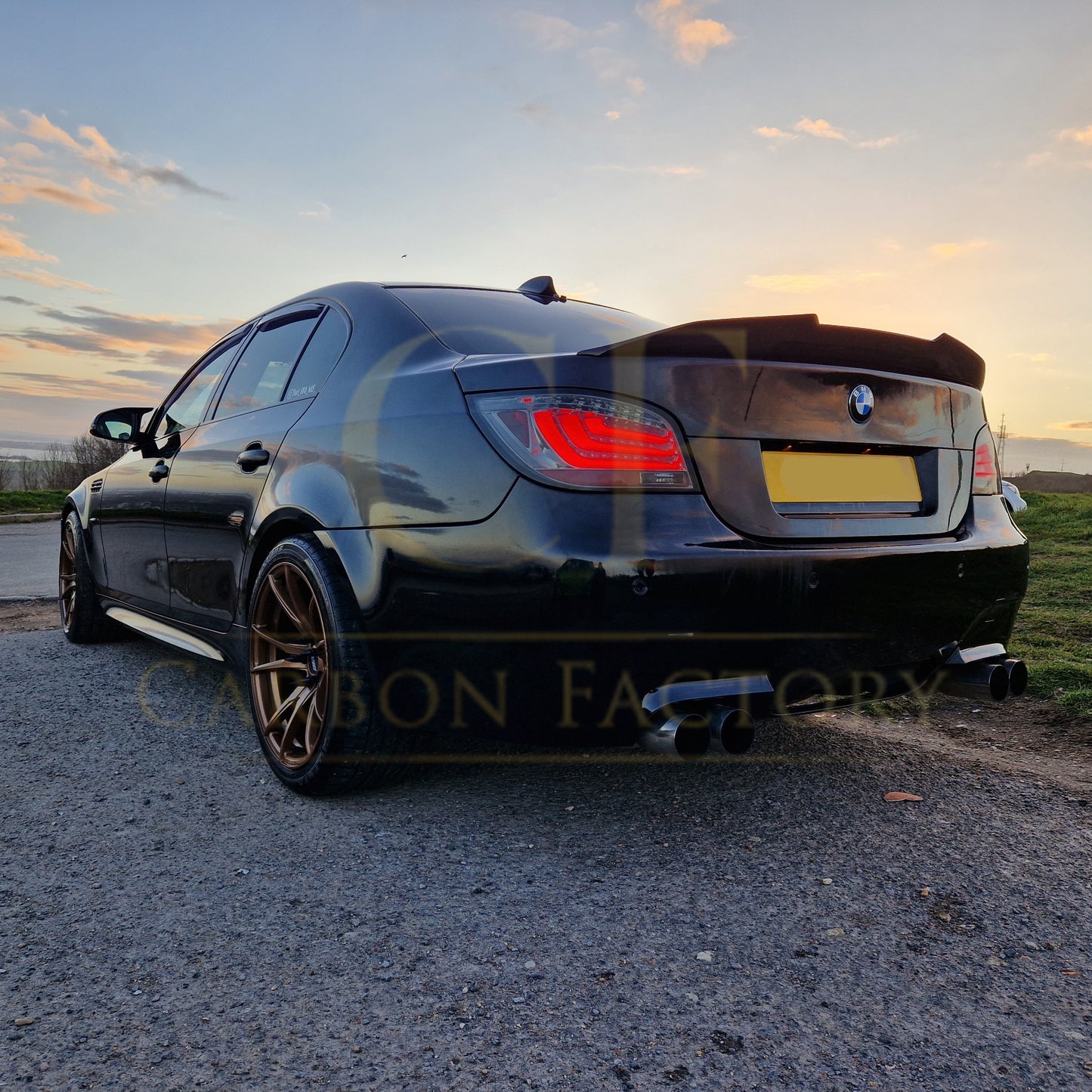 BMW E60 5 Series inc M5 PSM Style Carbon Fibre Boot Spoiler 03-10-Carbon Factory