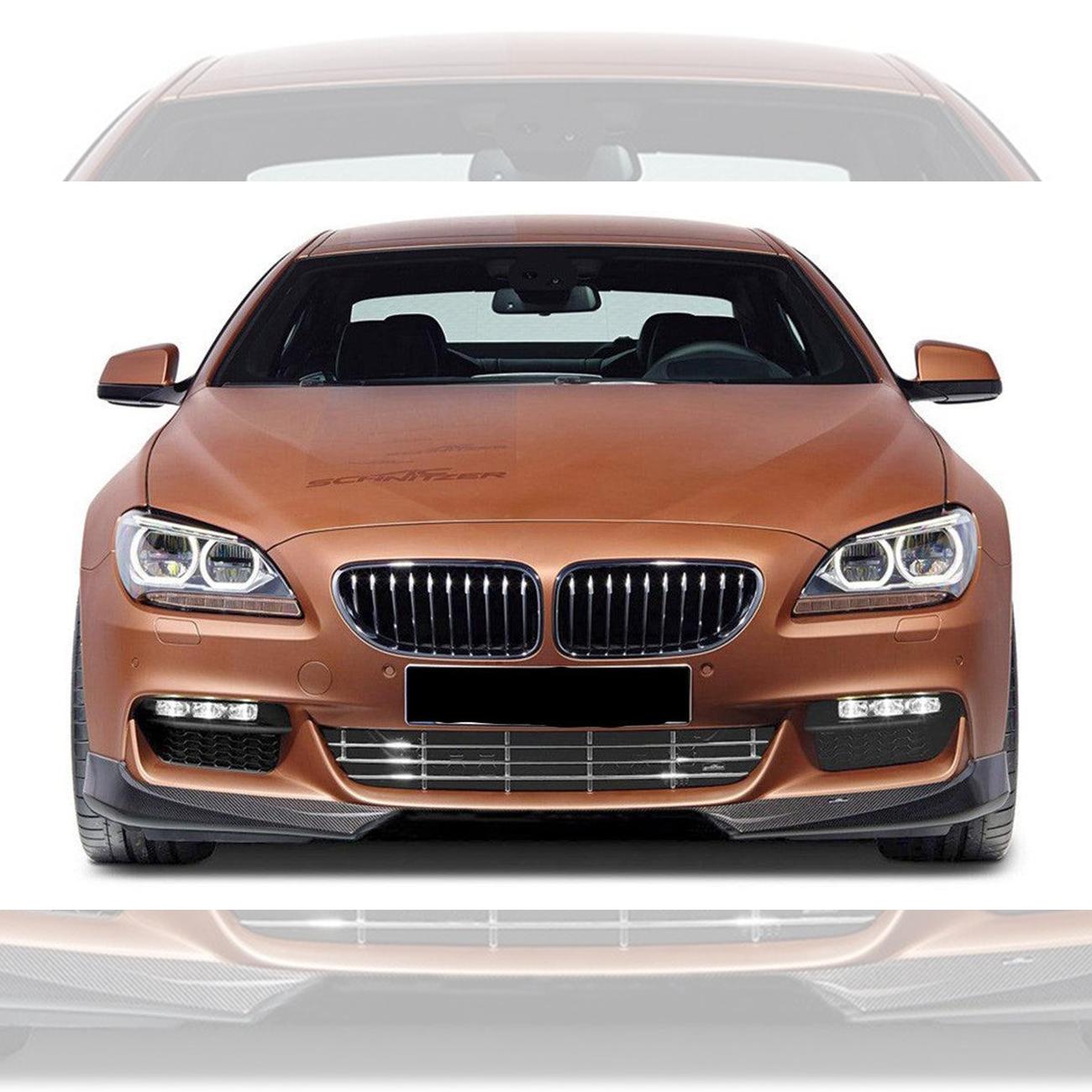 BMW F06 F12 F13 6 Series Front Bumper Covers Carbon Fibre Front Splitter 11-18-Carbon Factory