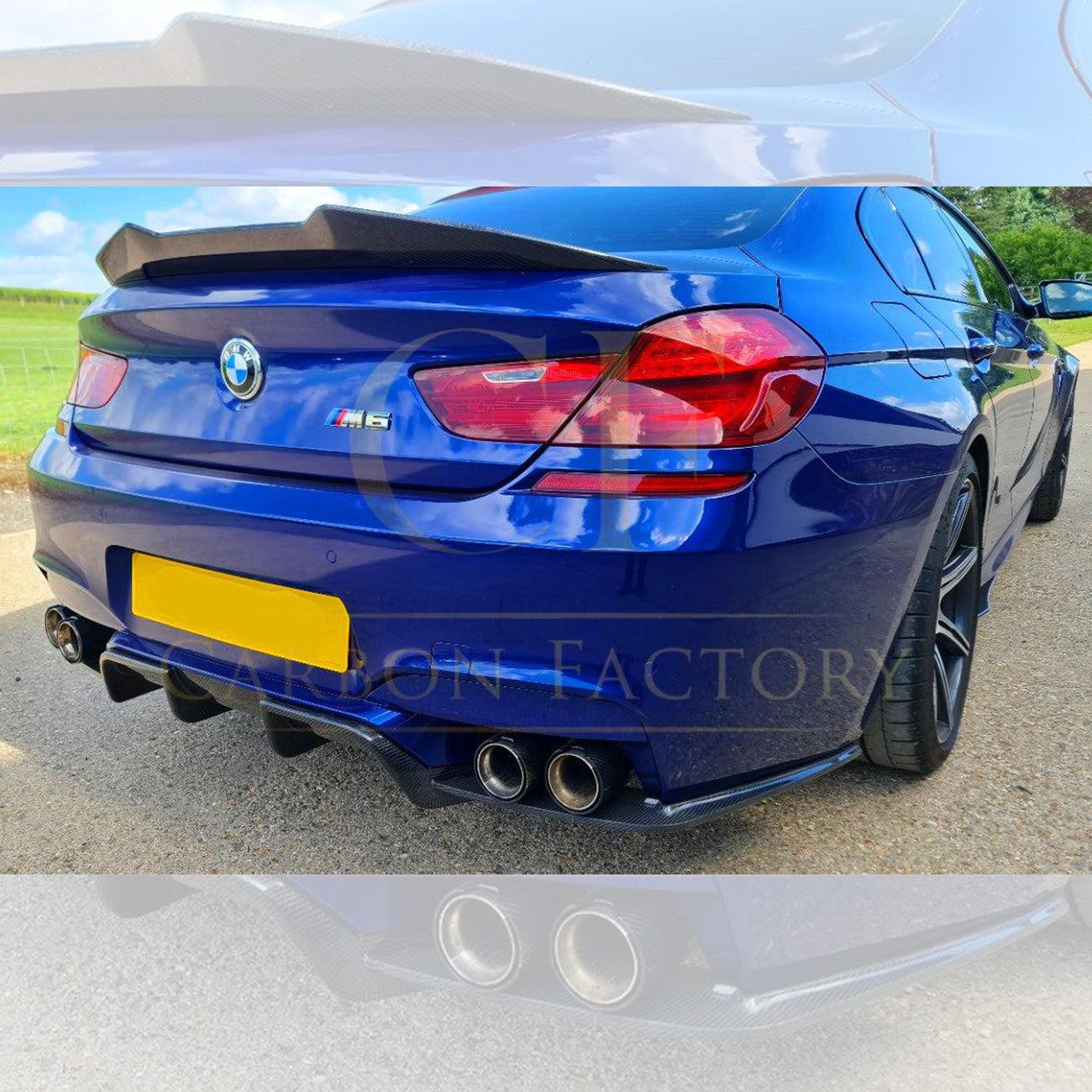 BMW F06 F12 F13 M6 V Style Carbon Fibre Rear Diffuser 11-18-Carbon Factory