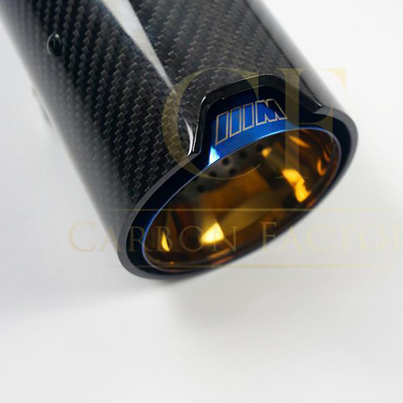 BMW F10 F90 M5 F06 F12 F13 M6 Carbon Fibre Exhaust tips (set of 4)-Carbon Factory