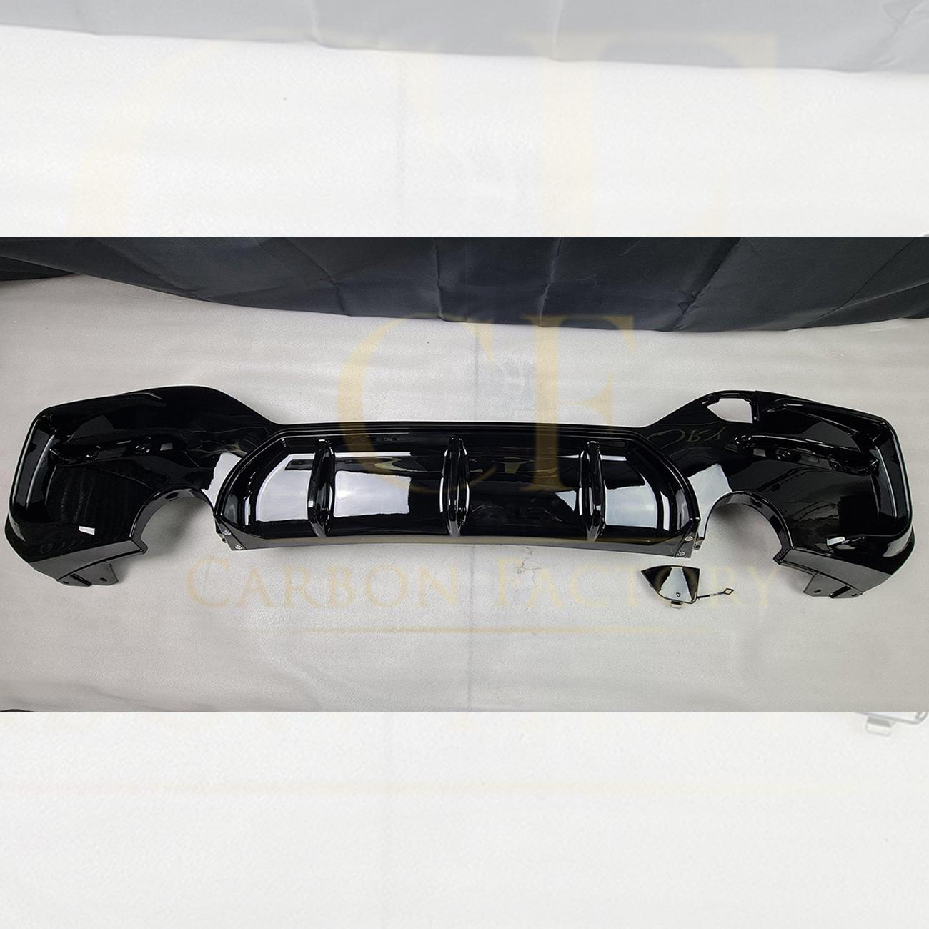 BMW F20 1 Series LCI Dual Exhaust Gloss Black Rear Diffuser 15-20-Carbon Factory