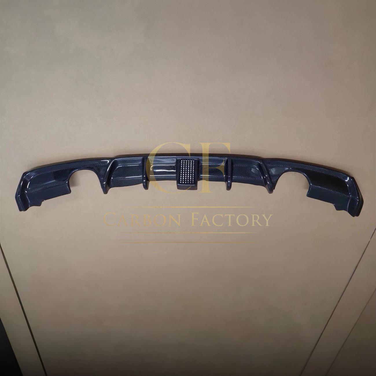 BMW F30 F31 3 Series Carbon Fibre Rear Diffuser with LED Light Dual Exhaust 12-19-Carbon Factory