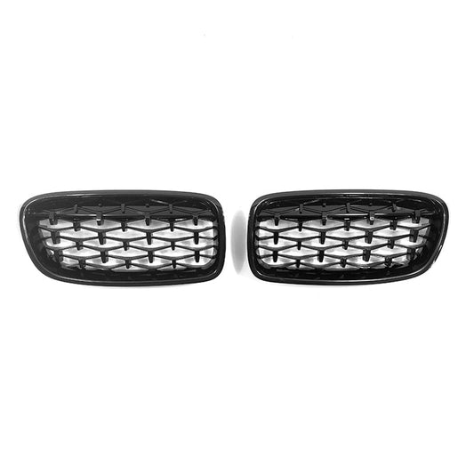 BMW F30 F31 F35 3 Series Meteor Style Gloss Black Front Grille 11-19-Carbon Factory
