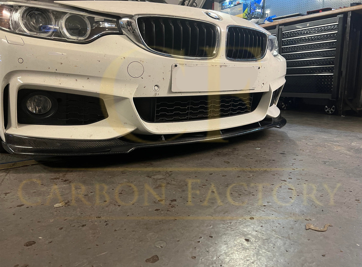 BMW F32 F33 F36 4 Series FD Style Carbon Fibre Front Splitter 14-20-Carbon Factory