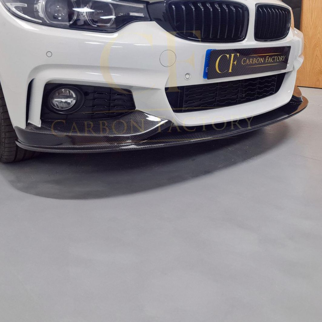 BMW F32 F33 F36 4 Series M Performance Style Carbon Fibre Front Splitter 14-20-Carbon Factory